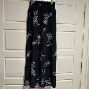 Xhilaration Navy and White Floral Pants